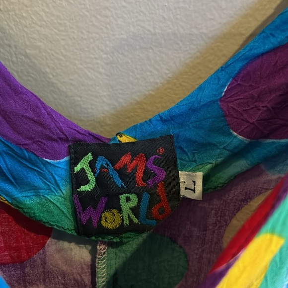 Jams World Mini Dress Hawaii Vintage Beach 1980s Size Large - Picture 3 of 7